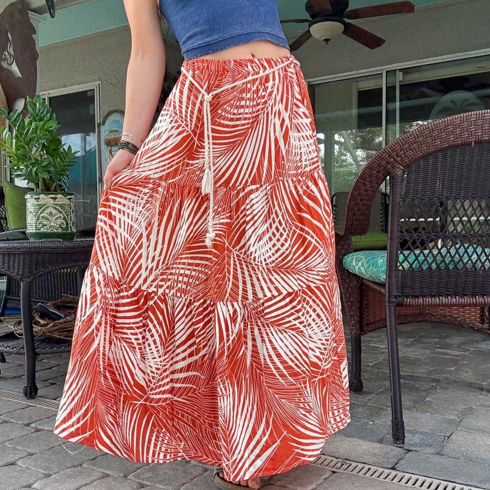 Panama Jack Linen Maxi Skirt